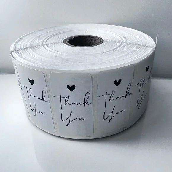 Pack of 100 stickers | Thank You roll for Poshmark |  Shipping Supplies​ new - Picture 2 of 4